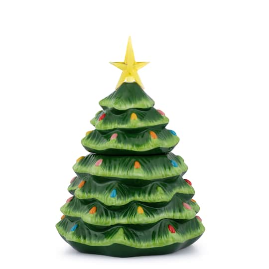 13" Illuminated Nostalgic Tree Cookie Jar